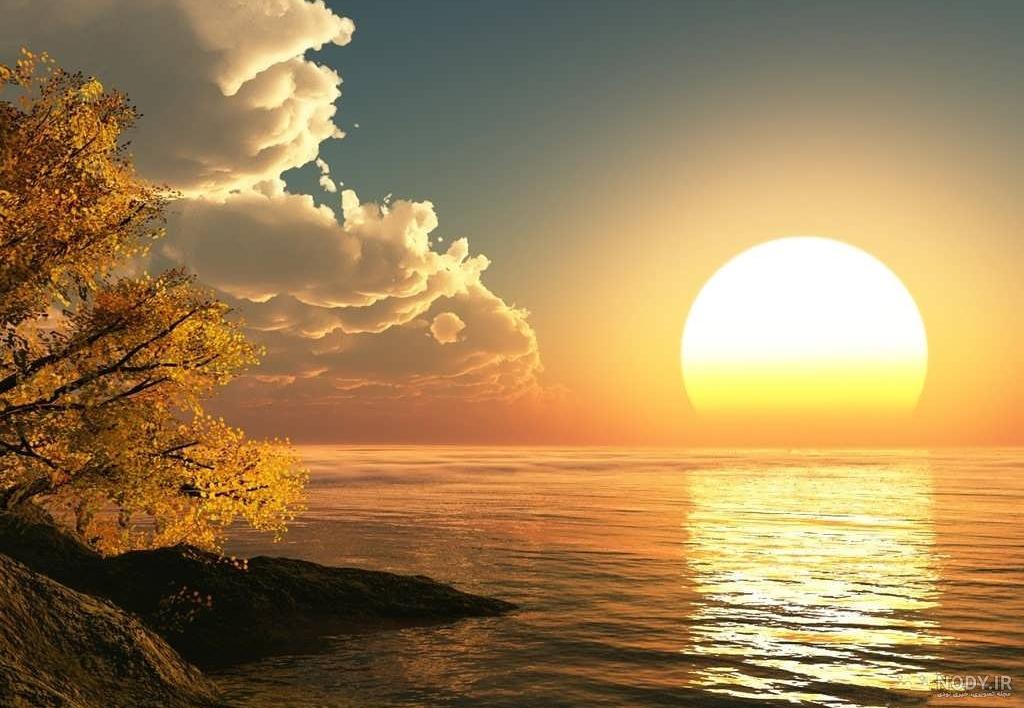 عکس از طلوع زیبای خورشید