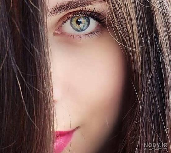 عکس دختر چشم آبی ایرانی با حجاب
