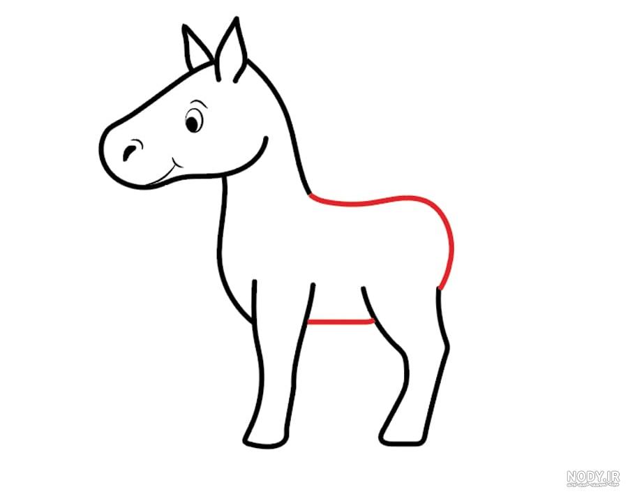 عکس نقاشی اسب ساده