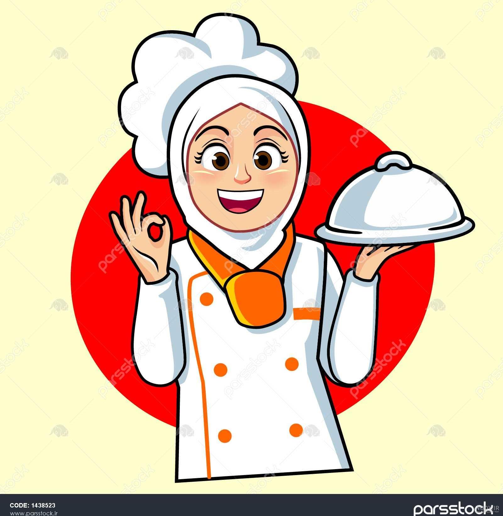 عکس دختر آشپز کارتونی