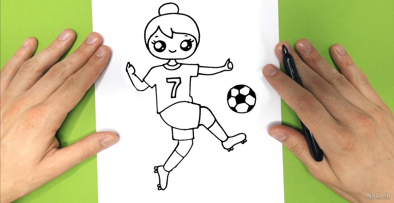 نقاشی دختر فوتبالیست